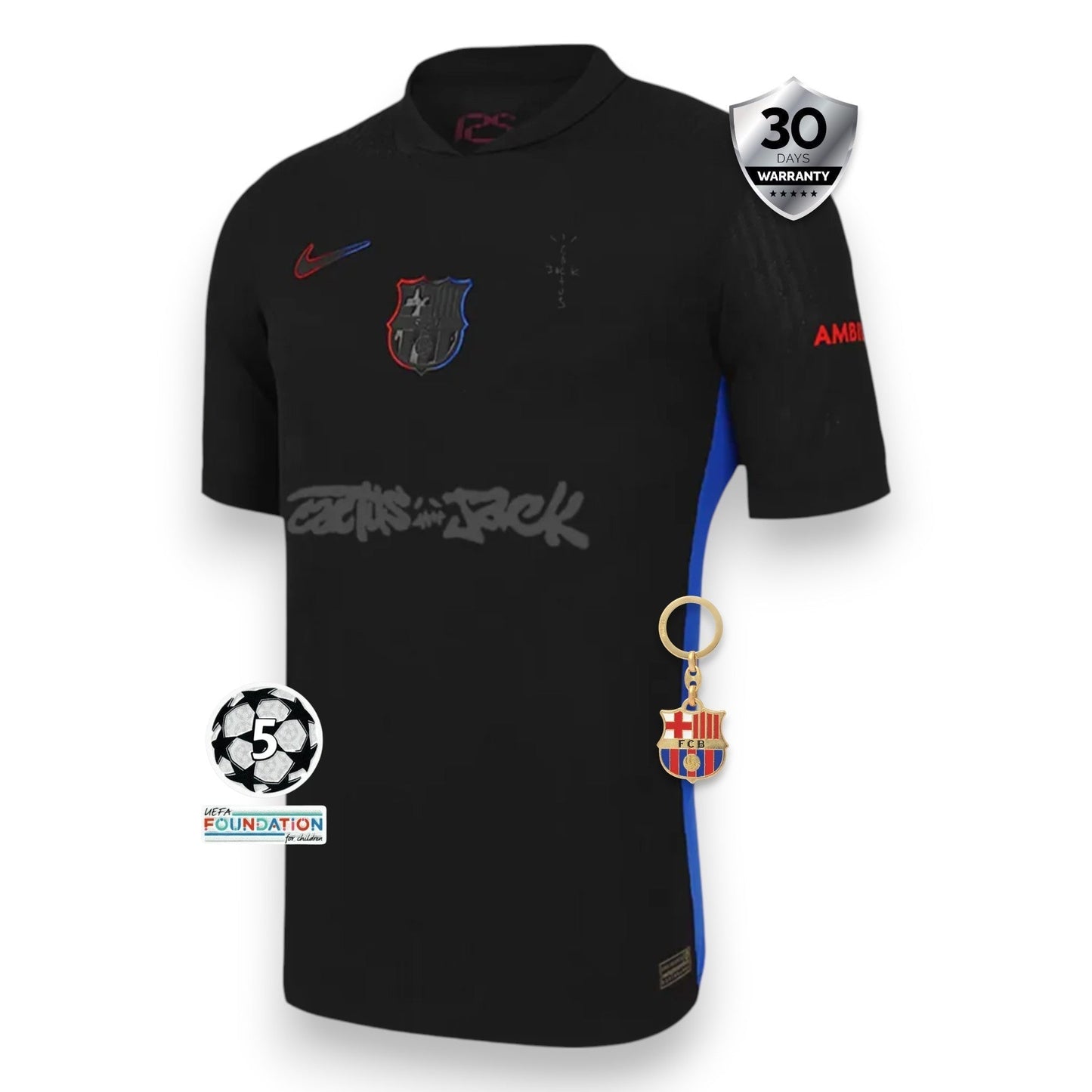 Barcelona Away Jersey X Travis Scott Black