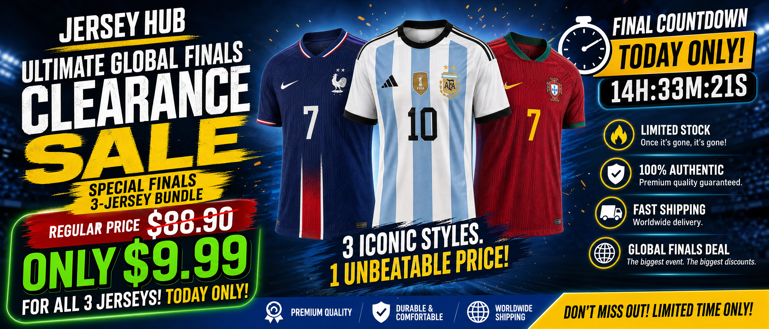 Jersey Hub Clearance Sale 80% OFF